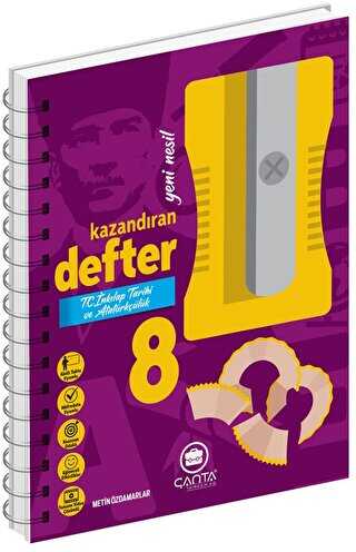 anta Yaynlar 8. Snf T.C. nklap Tarihi ve Atatrklk Okula Yardmc Kazandran Defter